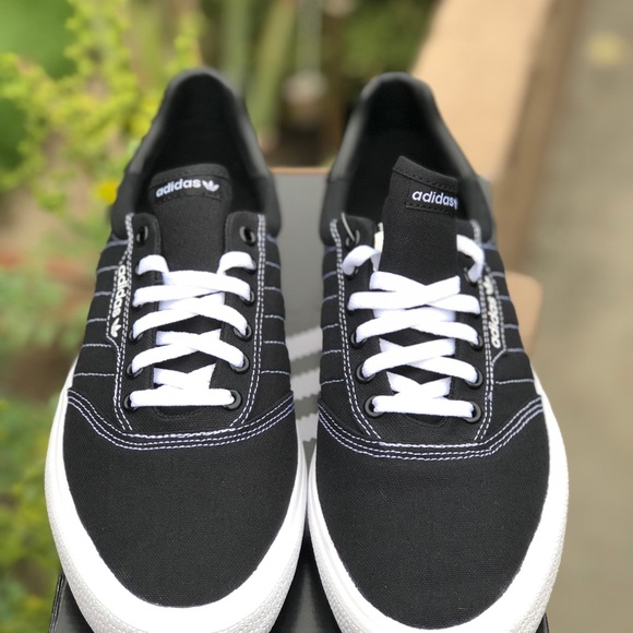adidas 3mc black & white contrast canvas shoes
